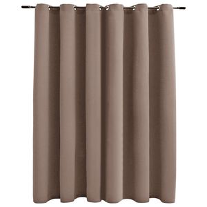 vidaXL Blackout Curtain with Metal Rings Taupe 290x245 cm
