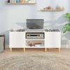 vidaXL Record Cabinet High Gloss White 121x38x48 cm Engineered Wood