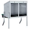 vidaXL Chicken Nesting Box 2 Compartments with Legs Galvanised Steel