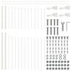 vidaXL Garden Fence 7 pcs White 170 x 190 cm Powder-Coated Steel