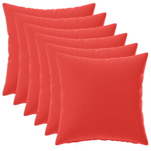 vidaXL Cushion Cover 6 pcs HEERLEN Red 30 x 30 cm Polyester