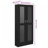vidaXL Vitrine Cabinet Black 82.5x30.5x185 cm Engineered Wood