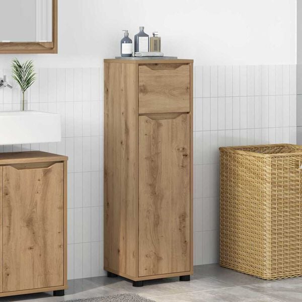 vidaXL Bathroom Cabinet Artisan Oak 30.5 x 30 x 101 cm Engineered Wood