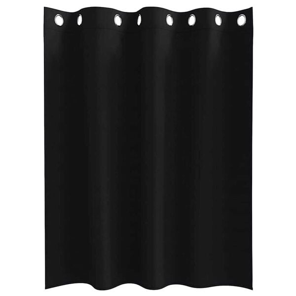 vidaXL Blackout Curtains with Rings 2 pcs Black 140 x 140 cm Polyester