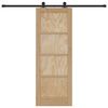 vidaXL Sliding Door ORKDAL Brown 73.5 x 198.5 cm Solid Pine Wood