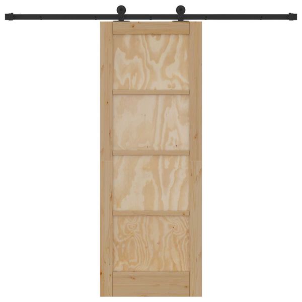 vidaXL Sliding Door ORKDAL Brown 73.5 x 198.5 cm Solid Pine Wood