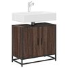 vidaXL Bathroom Sink Cabinet Brown Oak 65x33x60 cm Engineered Wood