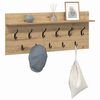 vidaXL Wall-Mounted Coat Rack with Shelf Artisan Oak 100 x 40 x 12 cm