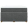 vidaXL Box Spring Bed with Mattress Dark Grey 120x200 cm Fabric