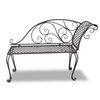 vidaXL Garden Chaise Lounge 128 cm Steel Antique Brown