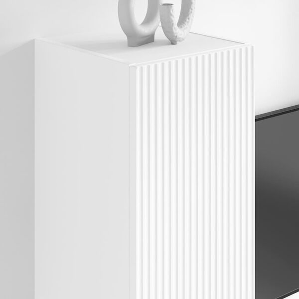 vidaXL TV Wall Cabinet White 30 x 31 x 100 cm Engineered Wood