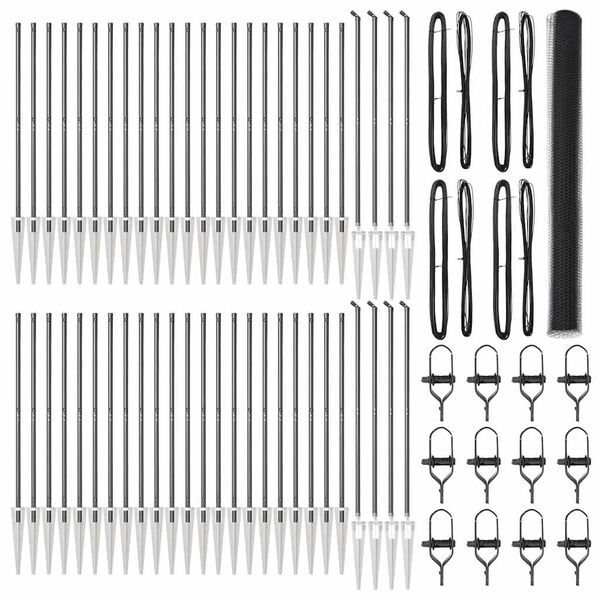 vidaXL Fence Post Grey 100 x 1.6 m (25 mm mesh) Steel and PVC