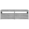 vidaXL TV Cabinet with LED Lights Grey Sonoma 120x35x40 cm