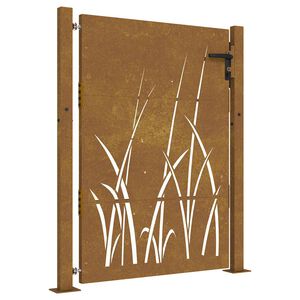vidaXL Garden Gate 100 x 150 cm Powder-coated steel Black Lockable