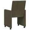 vidaXL Dining Chairs with Wheels 2 pcs Army green 57 x 66 x 94 cm