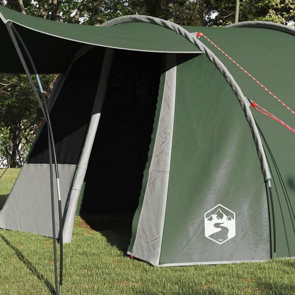 vidaXL Tunnel Tent with Roof Green and White 740 x 370 x 220 cm