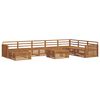 vidaXL Outdoor Sofa Set 9 pcs Natural Solid Acacia Wood