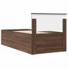 vidaXL Bed Frame with Headboard Brown Oak 90 x 190 cm Engineered Wood