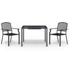 vidaXL 3 Piece Garden Dining Set Anthracite Steel