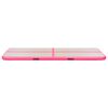 vidaXL Inflatable Gymnastics Mat with Pump 500x100x10 cm PVC Pink