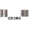 vidaXL 6 Piece TV Cabinet Set Grey Sonoma Engineered Wood