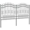 vidaXL Garden Fence Grey 240 x 166 cm Powder-coated steel