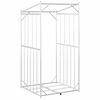 vidaxL Firewood Rack with Rain Cover 100x100x200 cm Galvanised Steel
