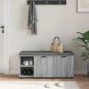 vidaXL Hall Bench with Cushion Plain Grey Sonoma 100 x 38 x 46 cm