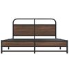 vidaXL Metal Bed Frame without Mattress Brown Oak 160x200 cm