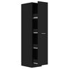 vidaXL Apothecary Cabinet | Black | Engineered Wood | Compact