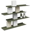 vidaXL Floating Shelf 4 pcs Olive Green 80 x 18 x 2.5 cm Steel