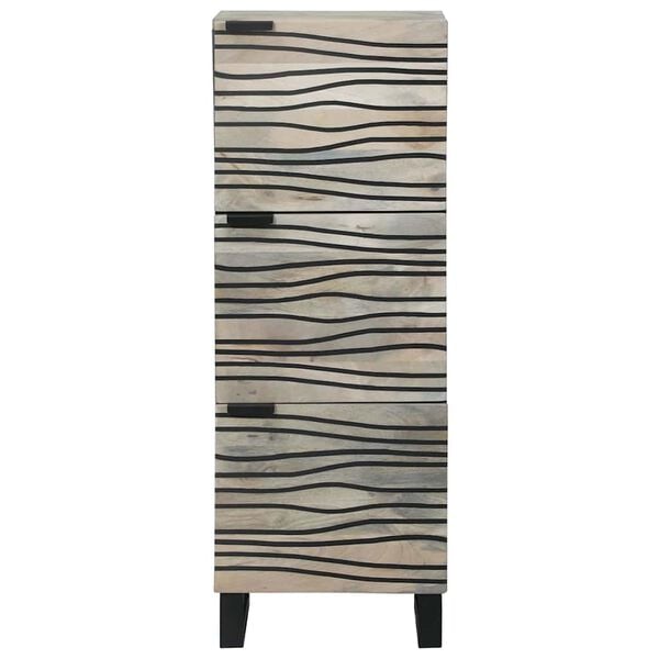 vidaXL Media Storage Cabinets & Racks White and Black 40 x 33 x 110 cm