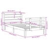 vidaXL Bed Frame with Headboard without Mattress 90x200 cm
