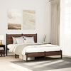 vidaXL Metal Bed Frame without Mattress Brown Oak 150x200 cm King Size