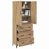 vidaXL Highboard Artisan Oak 69.5 x 34 x 180 cm Engineered Wood