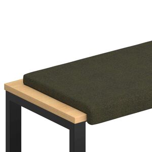 vidaXL Bench Cushion Faux Suede Fabric Army Green Depth 35 cm