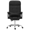 vidaXL Massage Reclining Office Chair Black Faux Leather