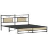 vidaXL Bed Frame without Mattress Sonoma Oak 160x200 cm Engineered Wood
