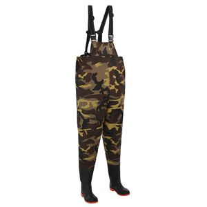 vidaXL Chest Waders with Boots Size 44 Camouflage