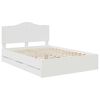 vidaXL Bed Frame with Drawer White 160 x 200 cm Engineer Wood