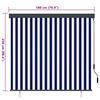 vidaXL Roller Blind Blue and White 180 x 250 cm Fabric and Aluminum