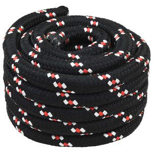 vidaXL Boat Rope 3 mm 5 m Black and Red