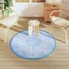 vidaXL Outdoor Carpet ARAKIL Baby Blue &Oslash;120 cm PP
