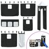 vidaXL Curtains for Loft Bed with Tower White and Black Polyester