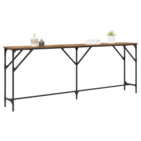 vidaXL Console Table Old Wood 200 x 29 x 75 cm