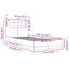 vidaXL Bed Frame with LED without Mattress Brown Oak 90x190 cm Single