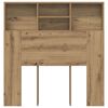 vidaXL Headboard Cabinet with Shelf Artisan Oak 100 x 19 x 103.5 cm