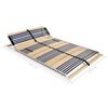 vidaXL Slatted Bed Base without Mattress with 42 Slats 7 Zones 120x200 cm