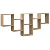 vidaXL Wall Shelf Artisian Oak 159x18x66 cm Engineered Wood
