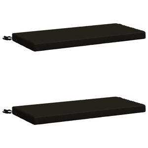 vidaXL 2-Piece Bench Cushions SOEST 2 pcs 100% Polyester Black